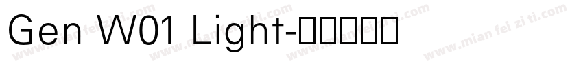 Gen W01 Light字体转换